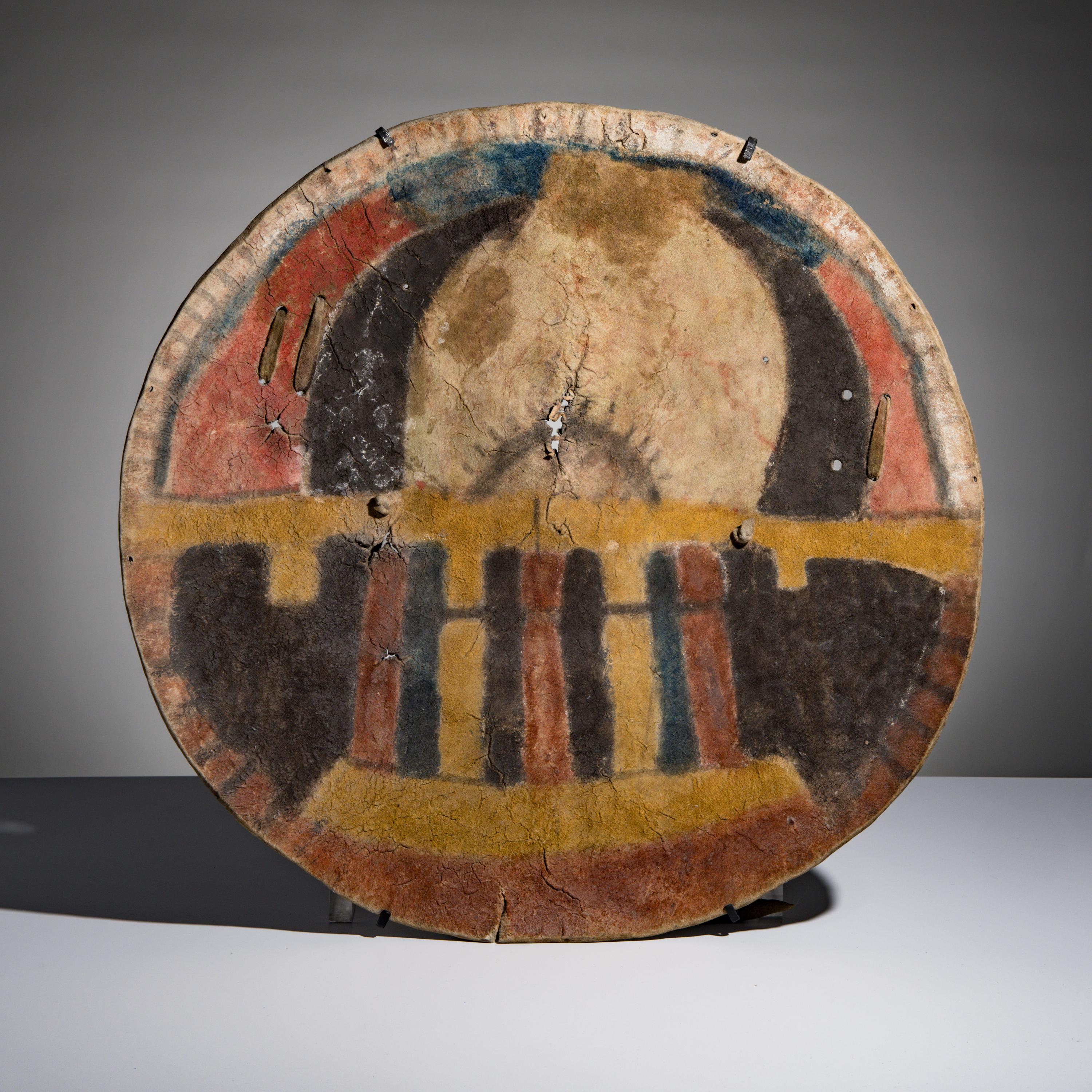 Pueblo Painted Buffalo Hide Shield, Published