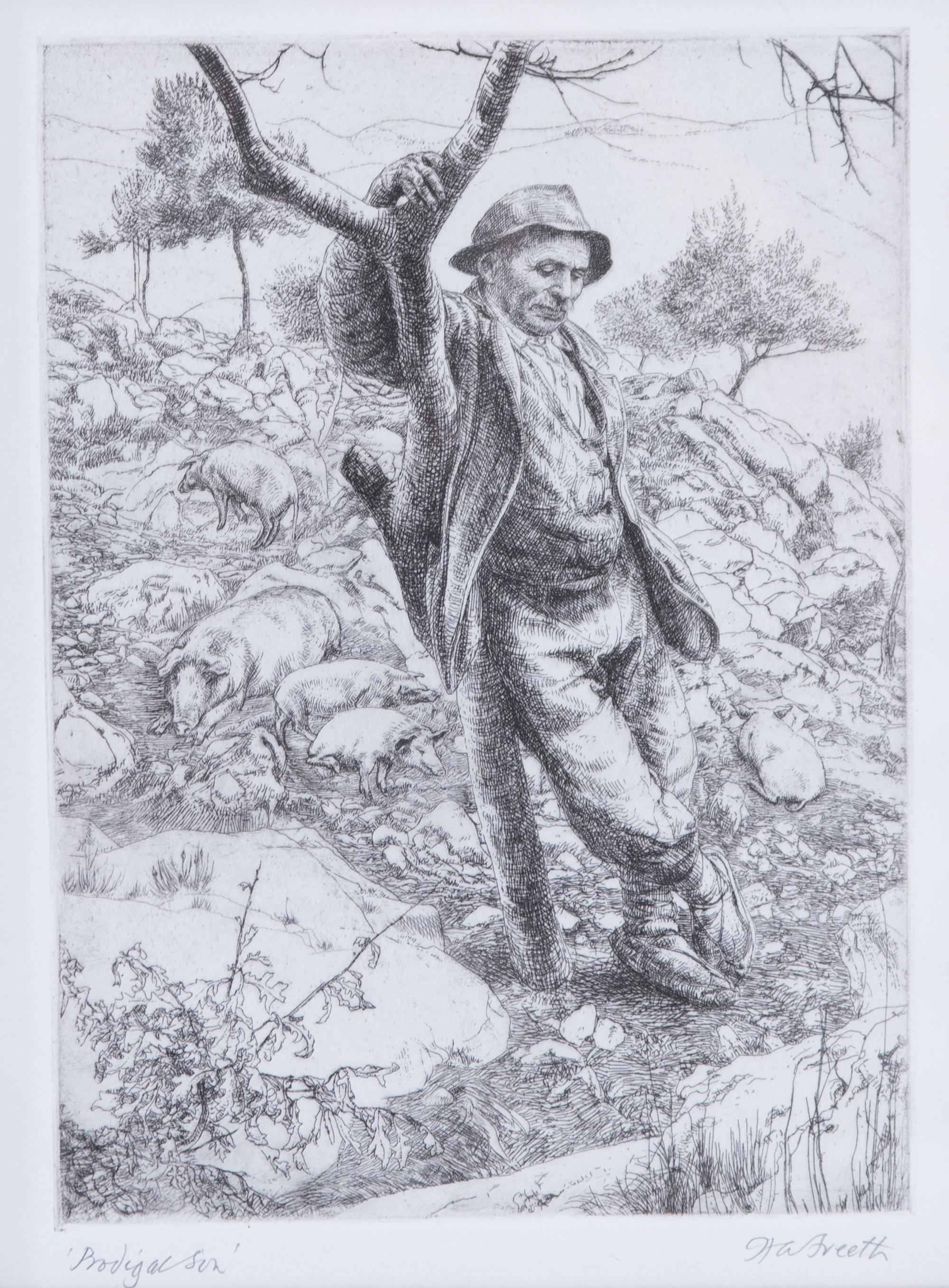 Three Engravings by Hubert Andrew Freeth Framed 15 x 17 inches. — (English, 1912-1986)