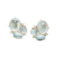 SEAMAN SCHEPPS, AQUAMARINE AND DIAMOND CLIP EARRINGS