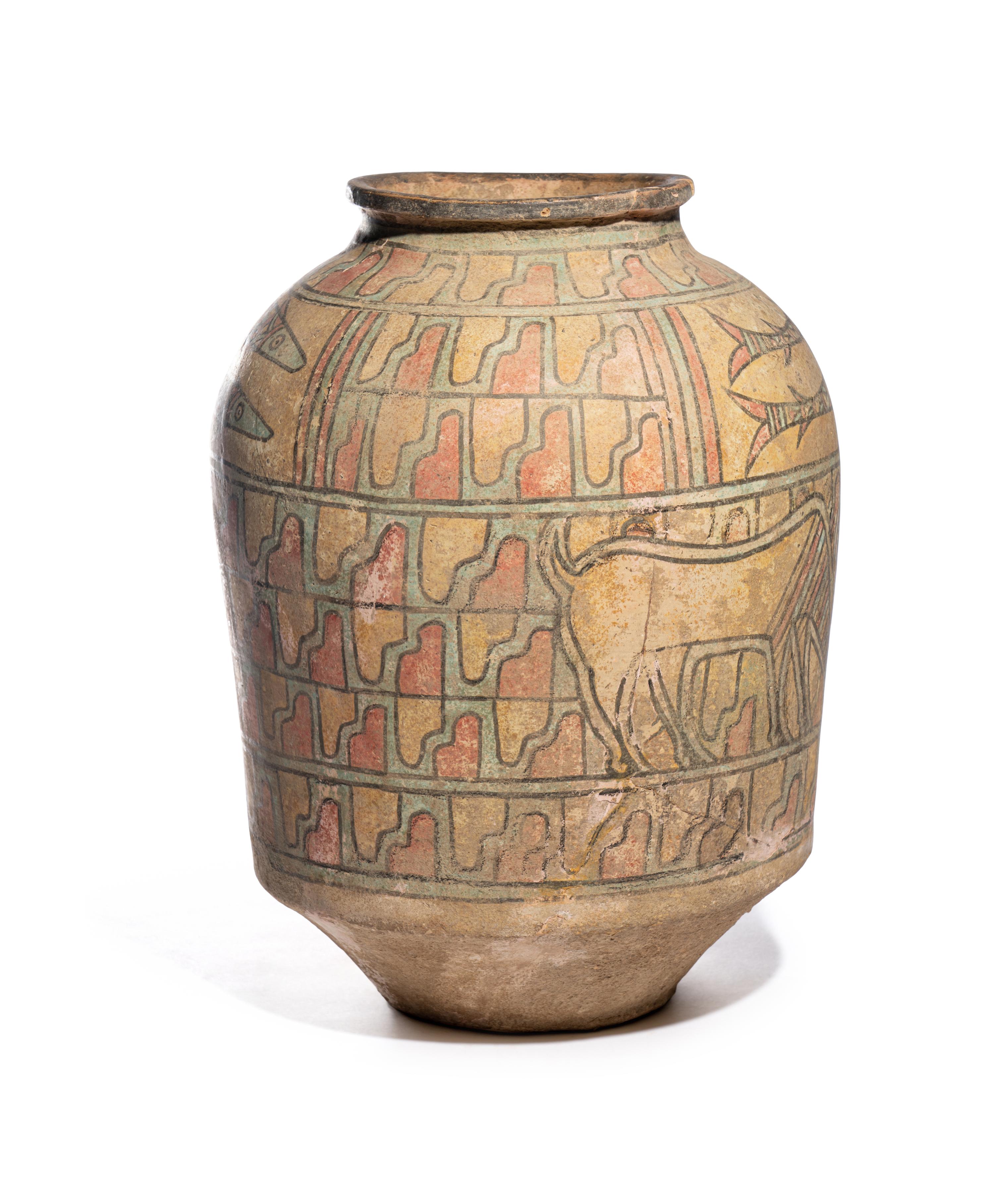 An Indus Valley Polychrome Pottery Jar