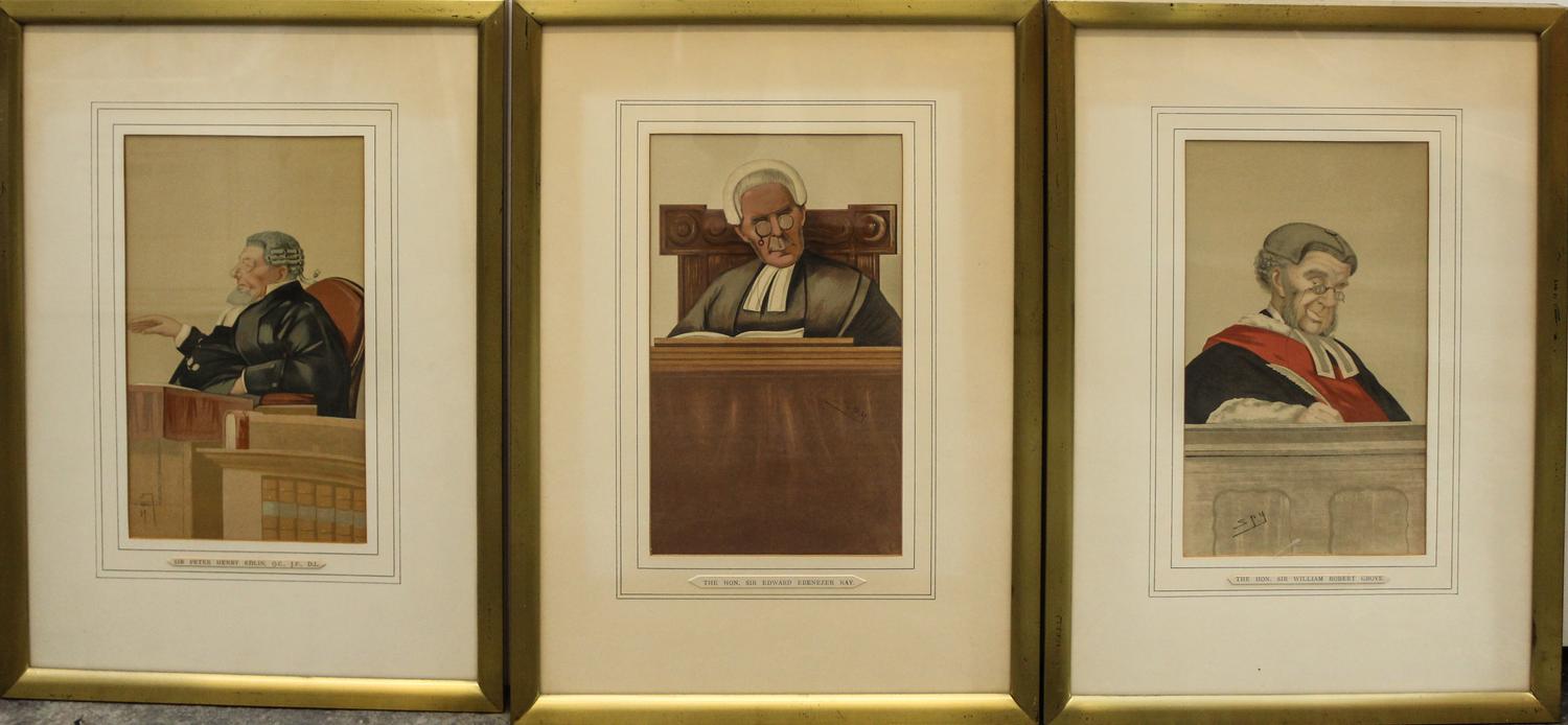 Sir Leslie Matthew Ward (Spy), (British, 1851-1922), Judges (a set of six)