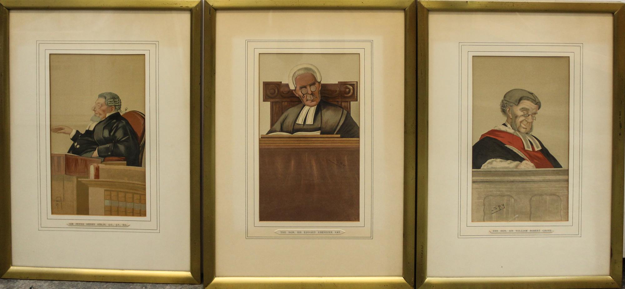 Sir Leslie Matthew Ward (Spy), (British, 1851-1922), Judges (a set of six)