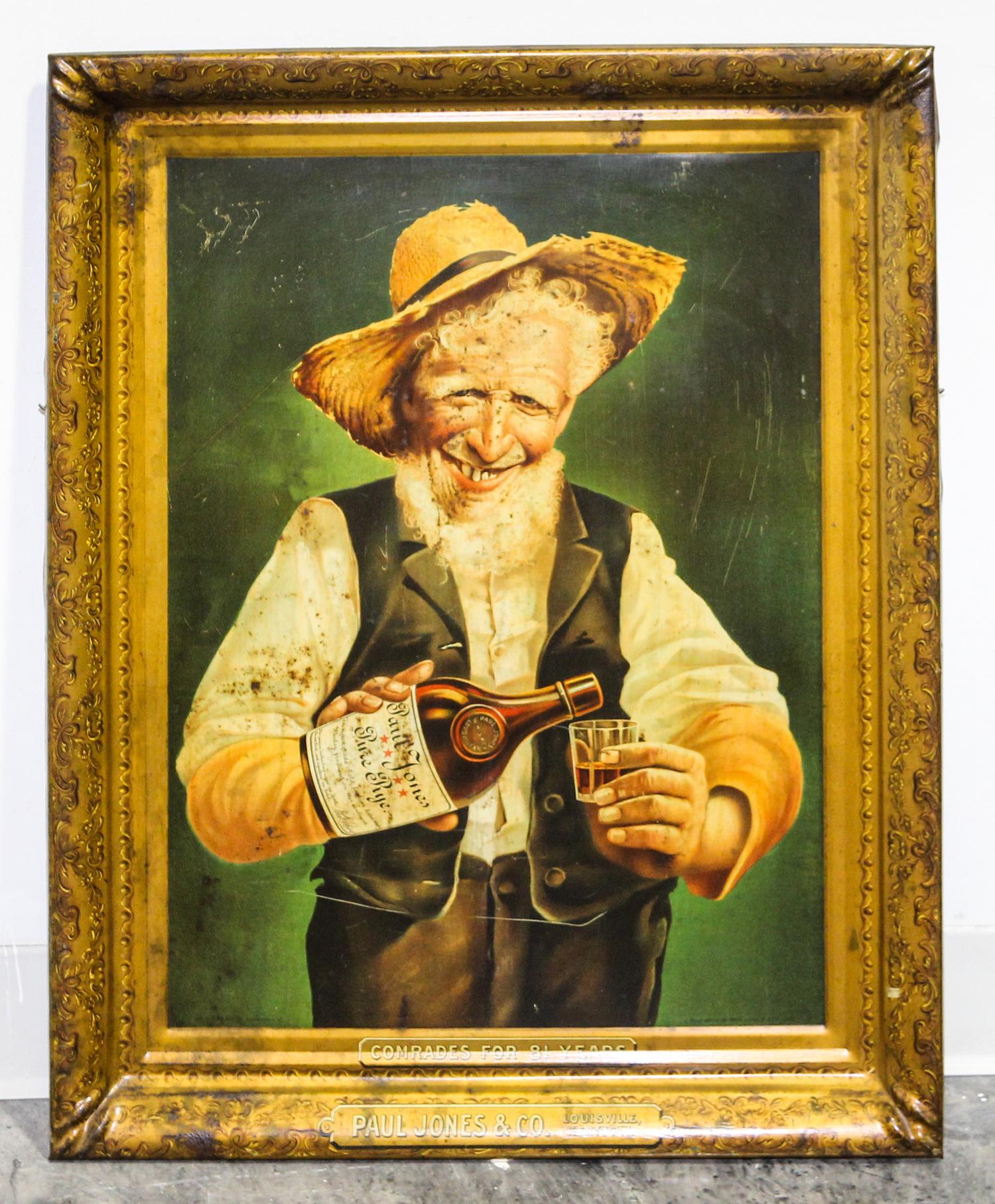 A Transfer Printed Tin Advertisement Height 28 1/2 x width 22 1/2 inches.