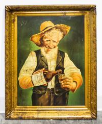 A Transfer Printed Tin Advertisement Height 28 1/2 x width 22 1/2 inches.