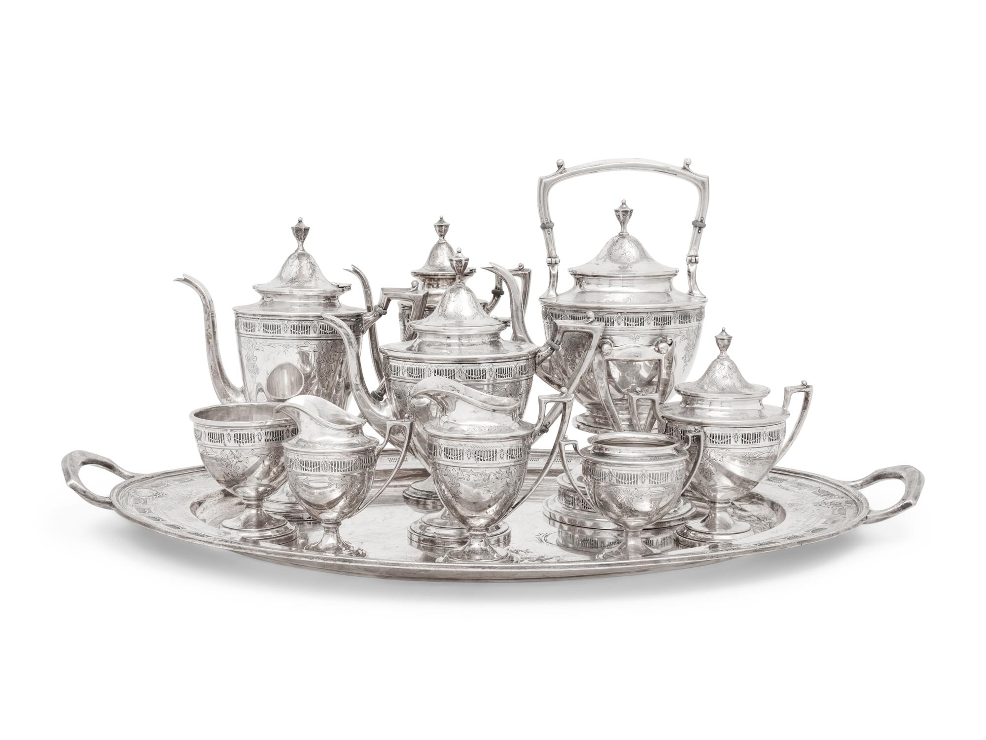 An American Silver Ten-Piece Tea and Coffee Service