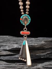 Multi-stone Inlay Abstract Necklace