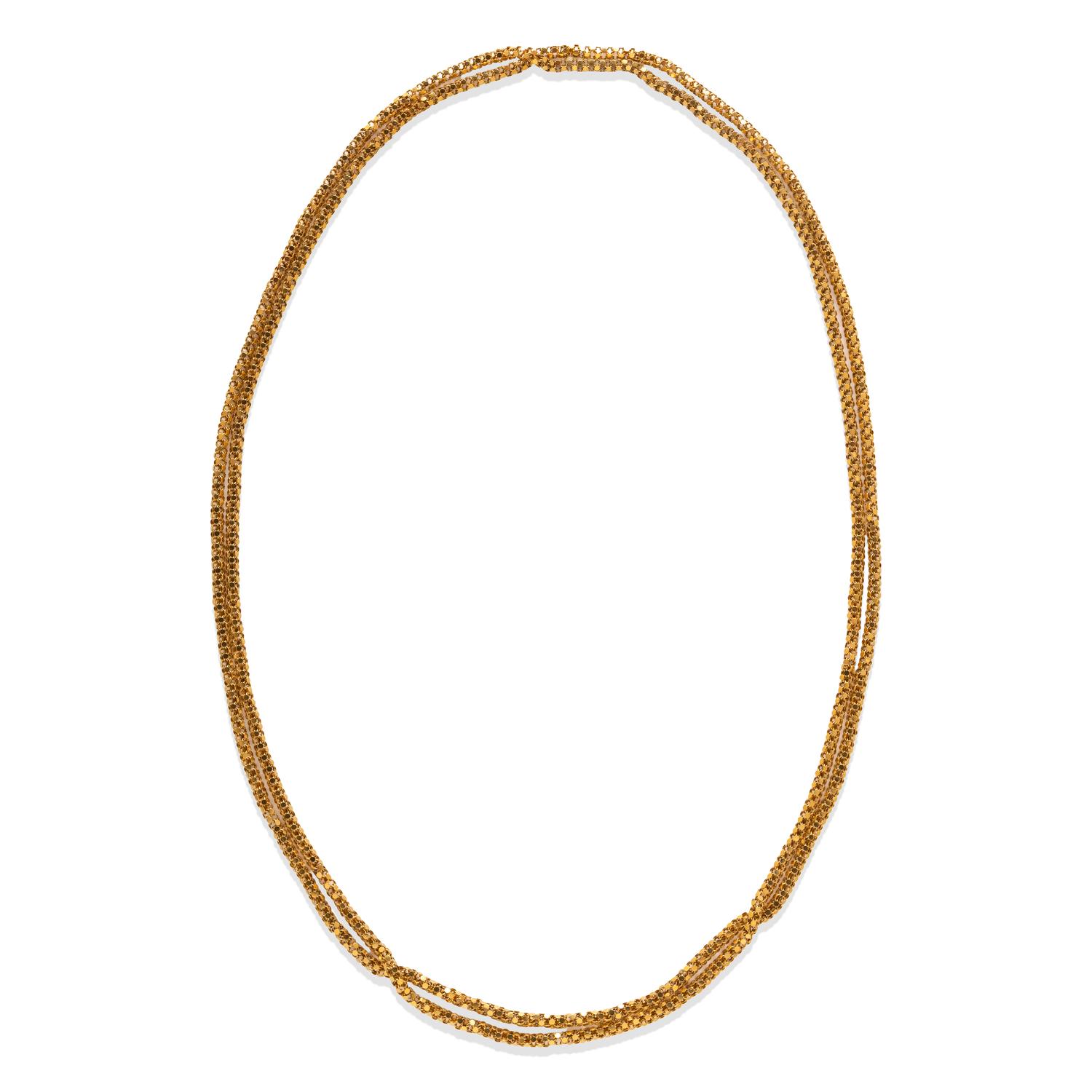 YELLOW GOLD FANCY LINK NECKLACE