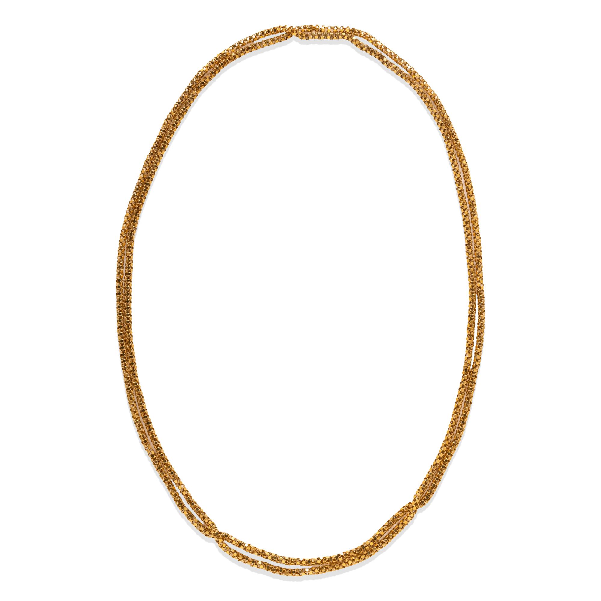 YELLOW GOLD FANCY LINK NECKLACE