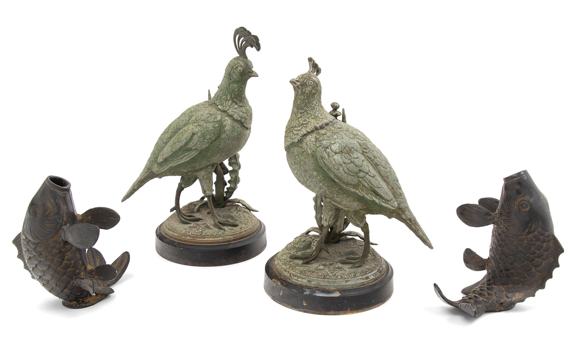 A Group of Four Cast Metal Animals