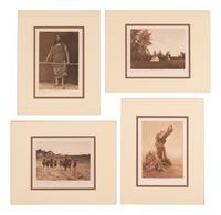 CURTIS, Edward S., photographer. 80 volume photogravures on tissue of Native American subjects.