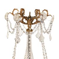 A Continental Gilt Bronze and Cut Glass Chandelier
