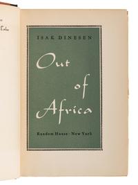 DINESEN, Isak [Karen BLIXEN] (1885-1962). Out of Africa . New York: Random House, [1938].