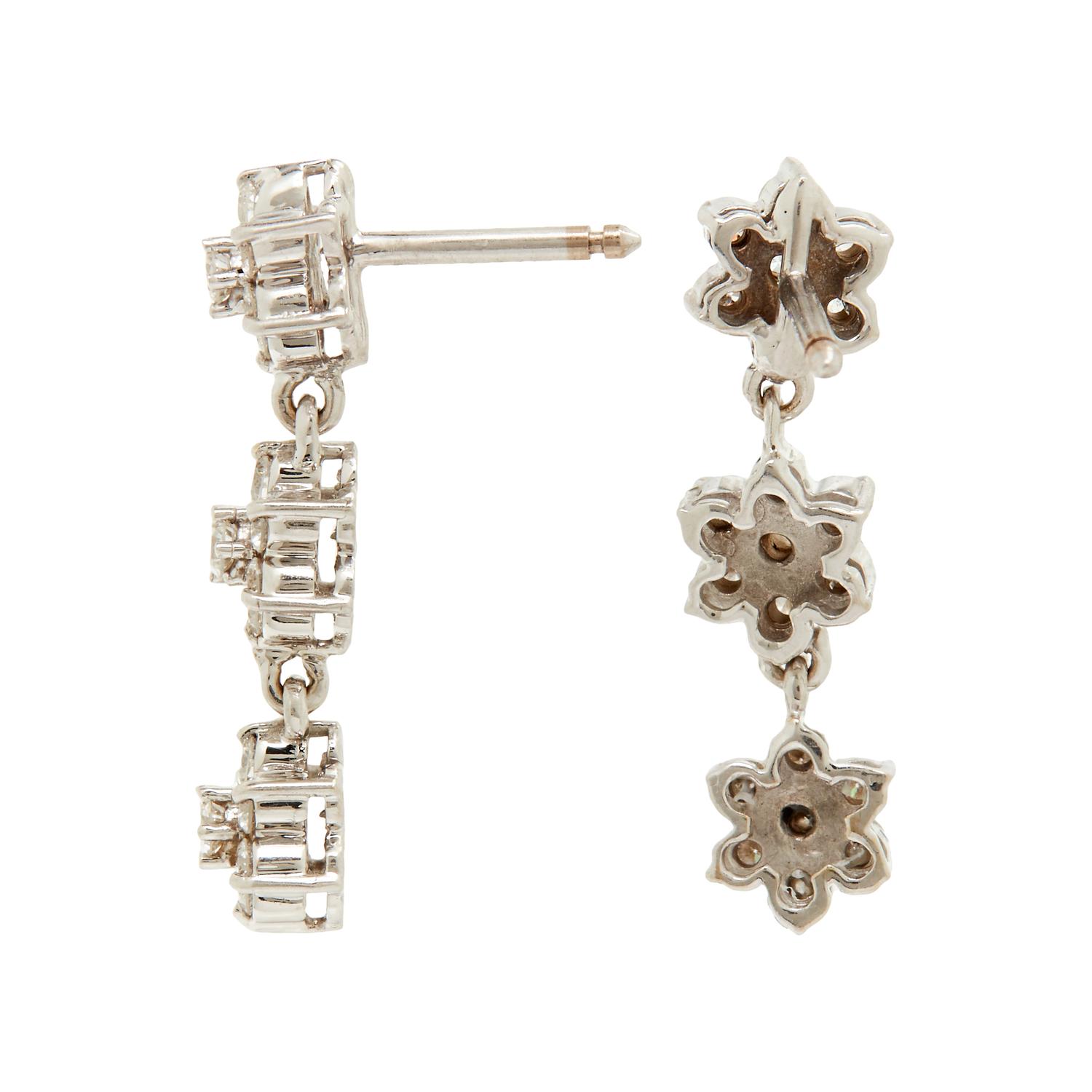 WHITE GOLD AND DIAMOND EARRINGS