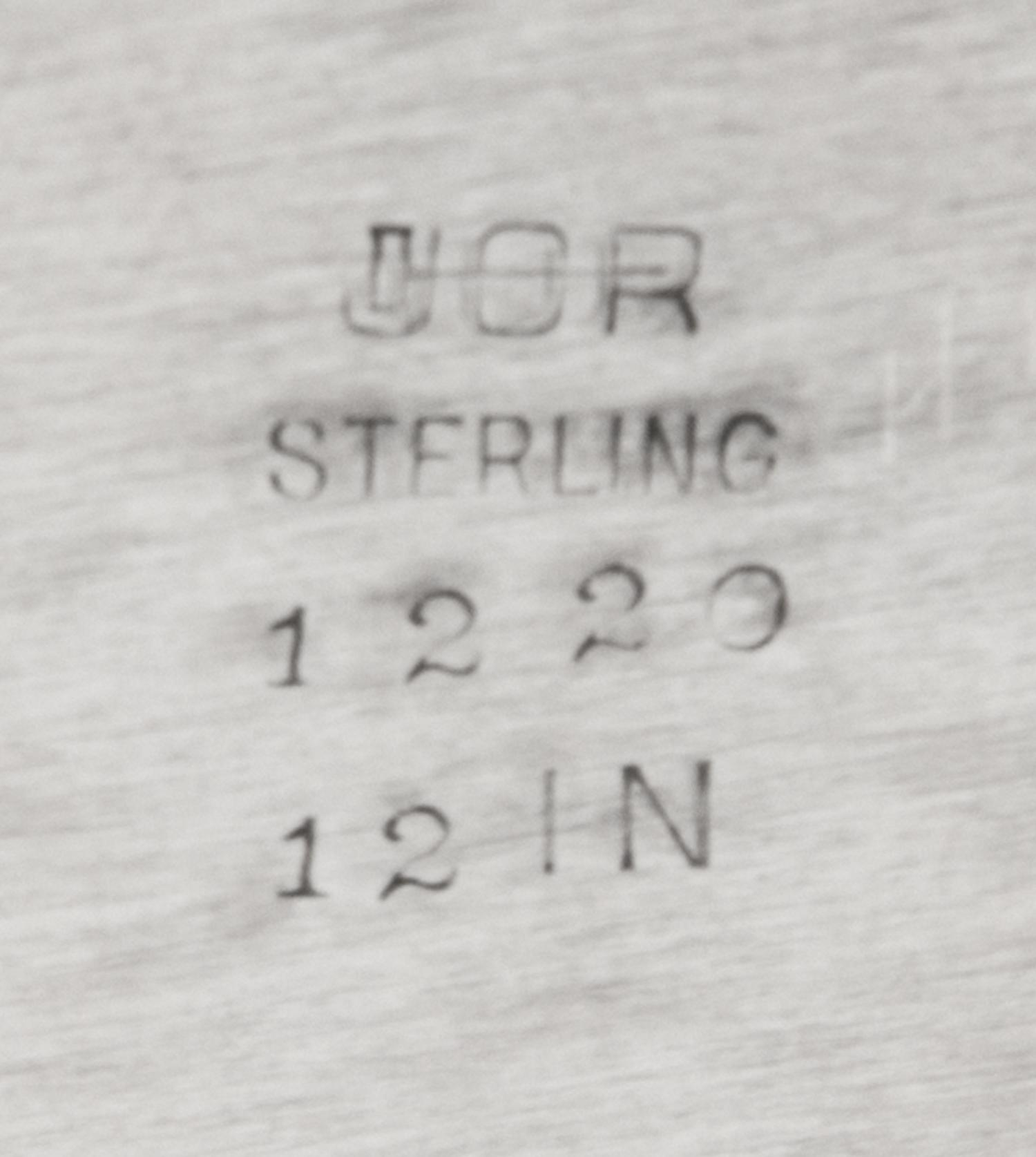An American Silver Presentation Plate, Julius Olaf Randahl, Chicago, Early 20th Century, centered with the engraved inscription Alleghe