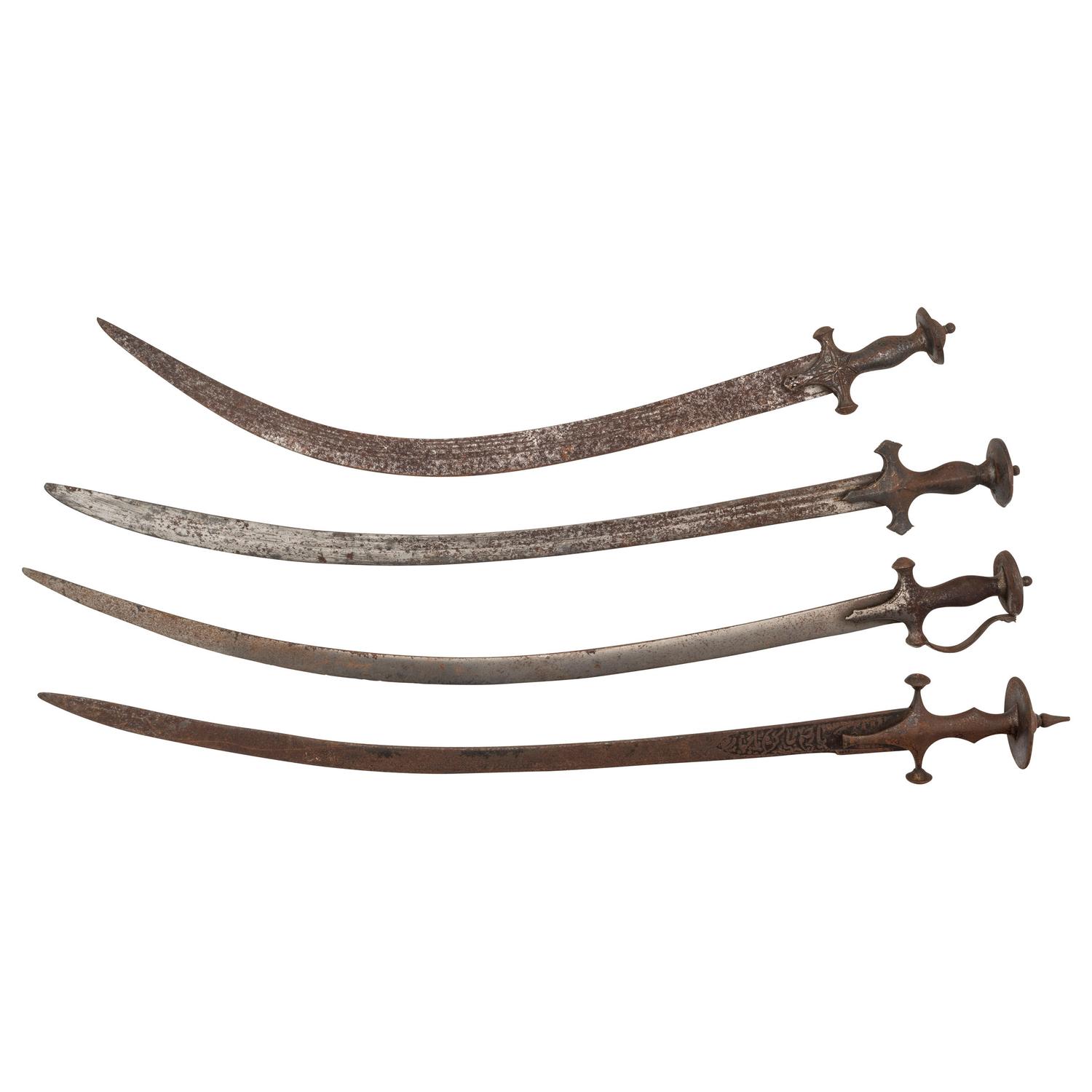 Lot of 4 Indo-Persian Talwar Swords