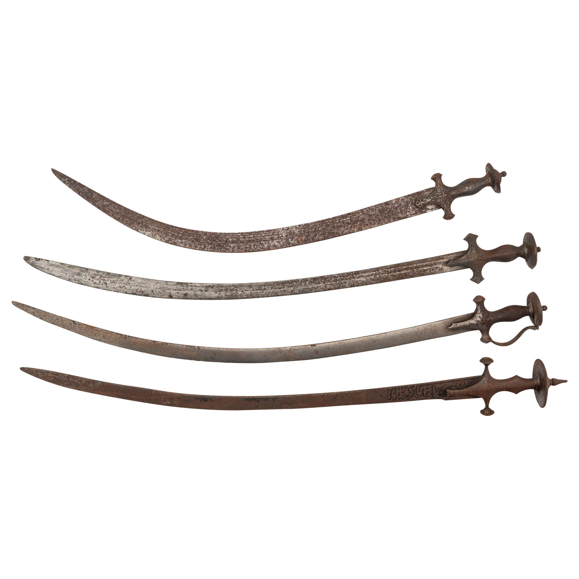 Lot of 4 Indo-Persian Talwar Swords