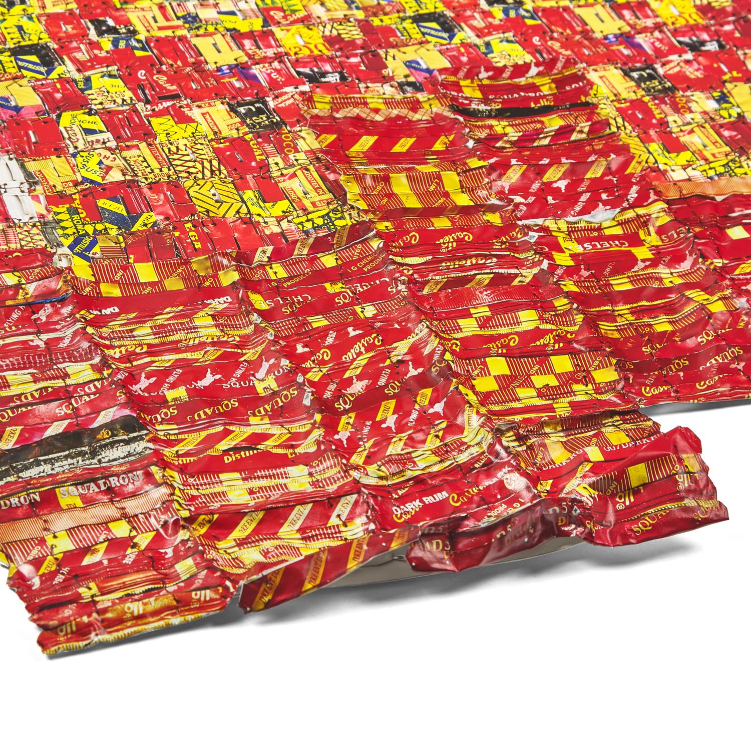 El Anatsui (Ghanaian, b. 1944) — Striped Flags , 2023