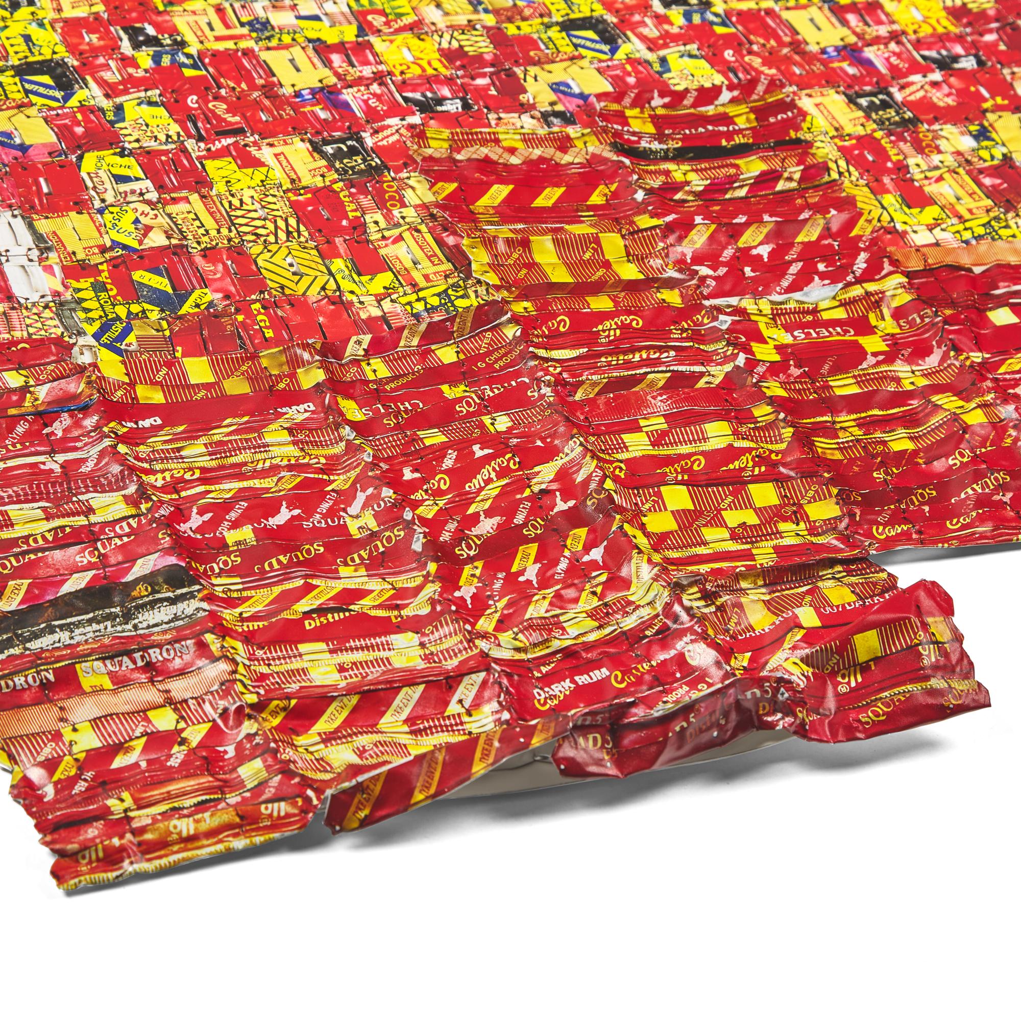 El Anatsui (Ghanaian, b. 1944) — Striped Flags , 2023