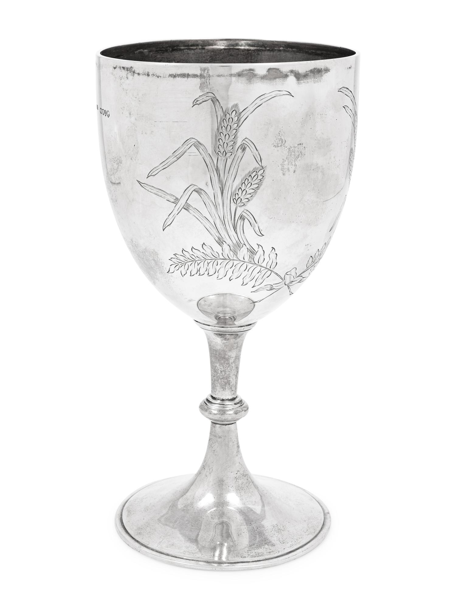 A Large Victorian Silver Chalice of Australian Interest