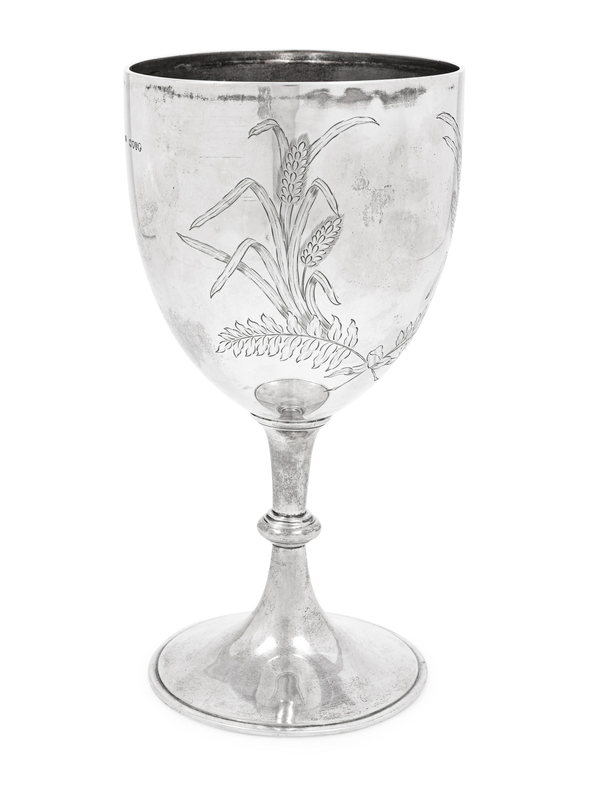 A Large Victorian Silver Chalice of Australian Interest