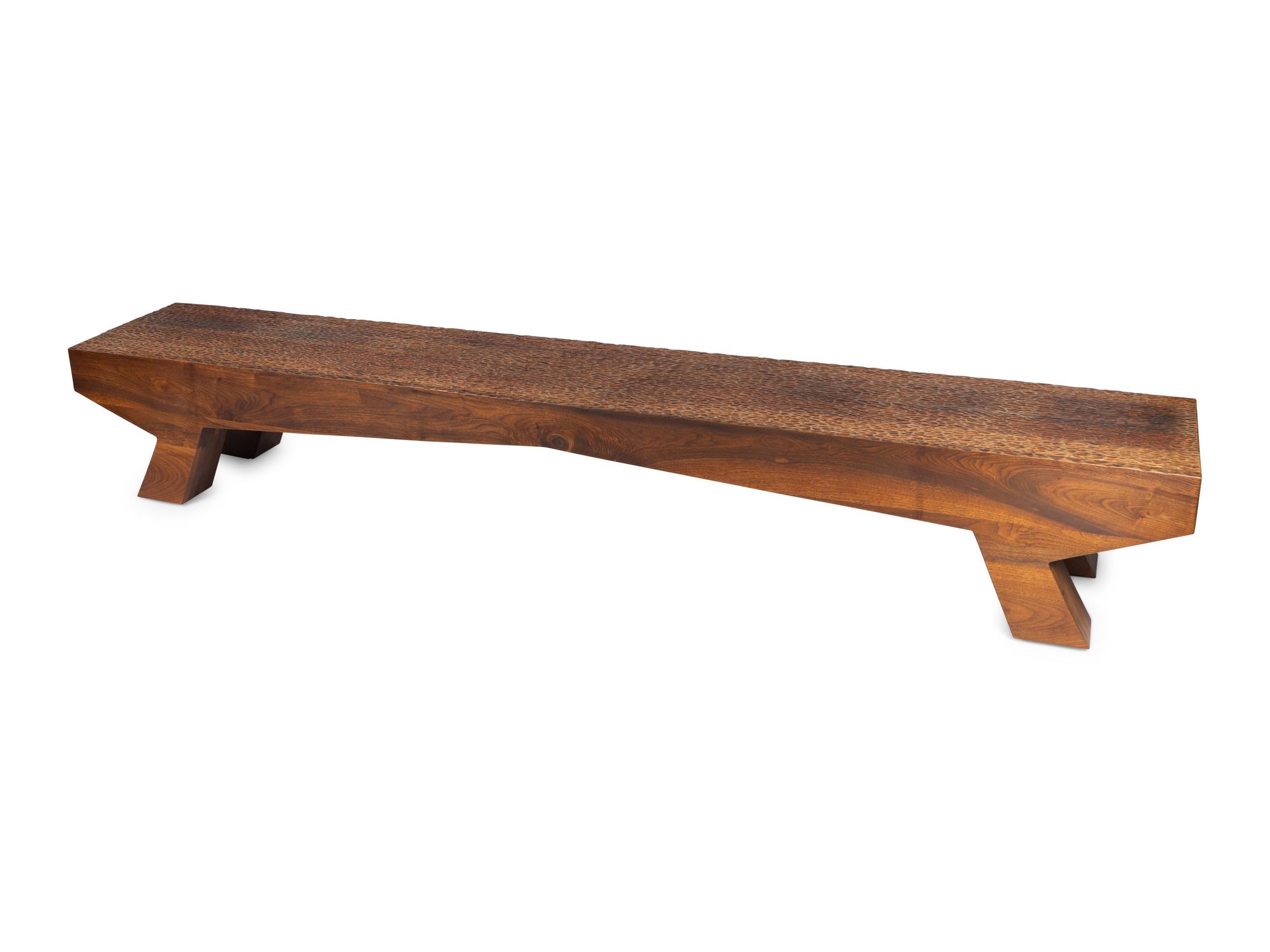 A Contemporary Fijian Carved Wood Bench — 20TH CENTURY