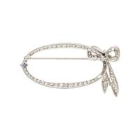 DIAMOND AND SAPPHIRE WREATH BROOCH