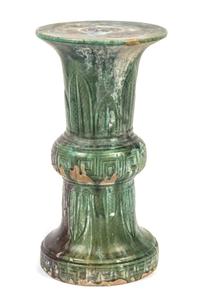 A Celadon Glazed Ceramic Garden Table Height 27 1/4 inches. — Ming Dynasty (1368-1644)