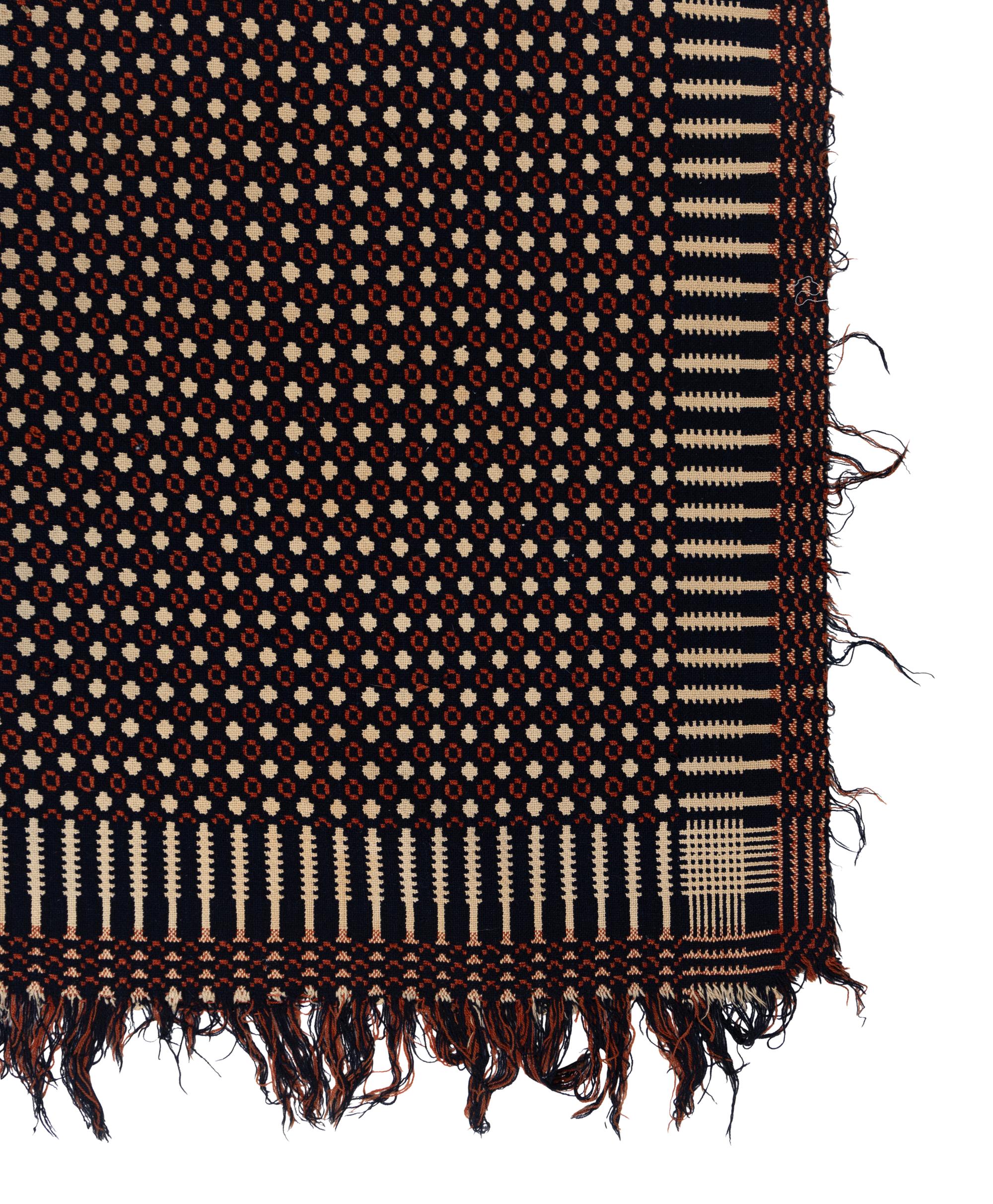 Three Cotton and Wool Jacquard Coverlets