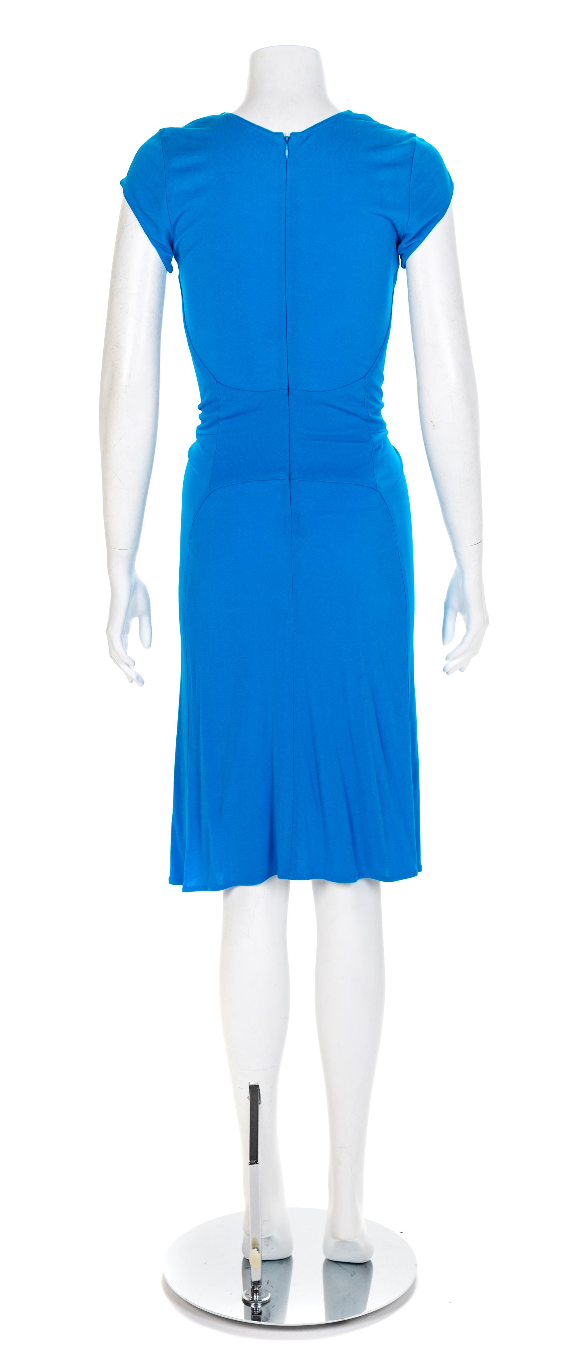 Issa Turquoise Blue Jersey Dress, 2000s
