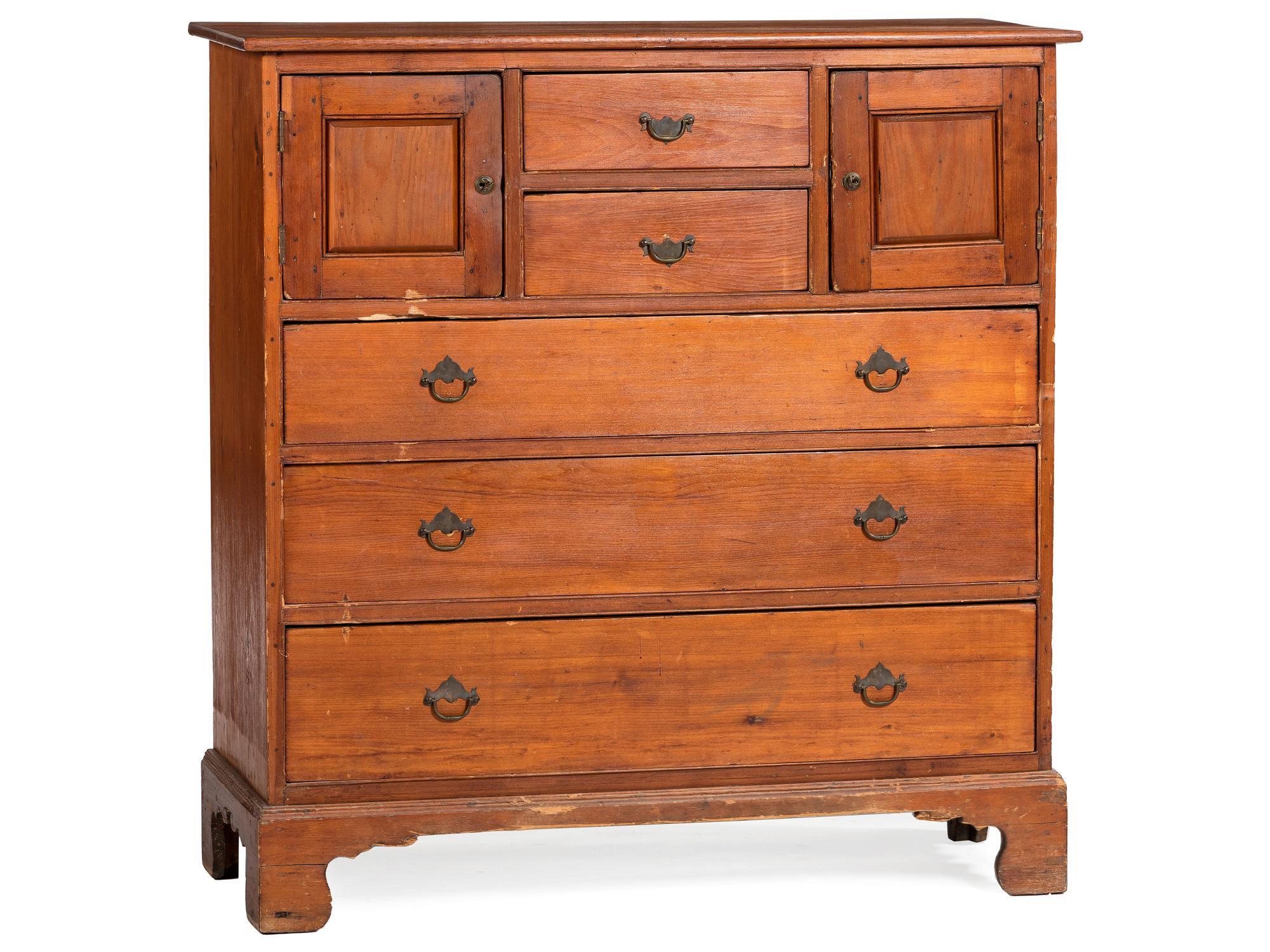 A Country Pine Bonnet Chest