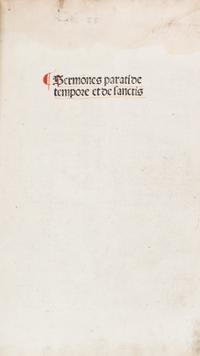 PARATUS. Sermones Parati de tempore et de sanctis. Strassburg, [c. 1490]