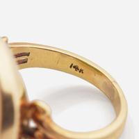 A Collection of 14K Yellow Gold and Jade Jewelry