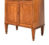 A Pair of Regency Satinwood and Part-Ebonized Waterfall Bookcases