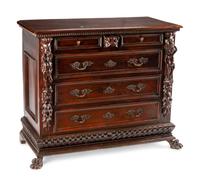 An Italian Baroque Walnut Chest of Drawers
