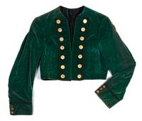A Lyric Opera Green Velvet Double Breasted Bolero,