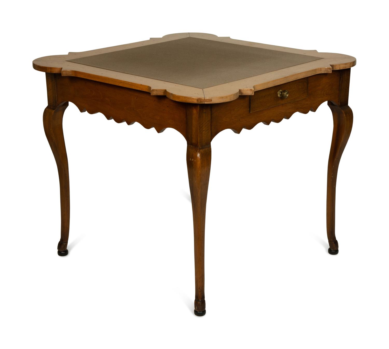 A Louis XV Provincial Style Walnut Game Table