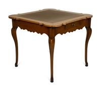 A Louis XV Provincial Style Walnut Game Table