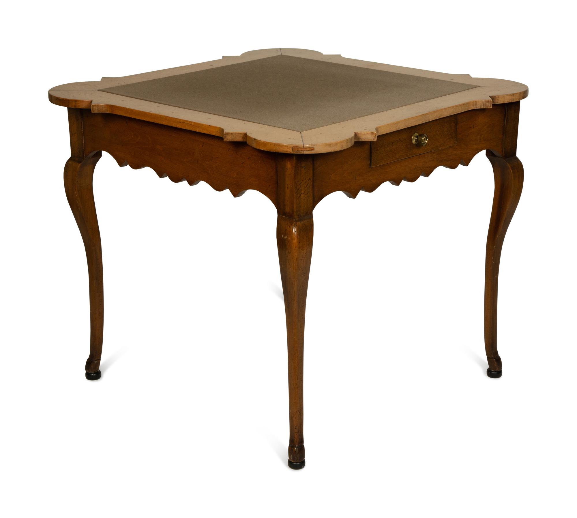A Louis XV Provincial Style Walnut Game Table