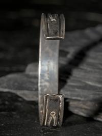 Slender Navajo Stamped Silver Cuff Bracelet
