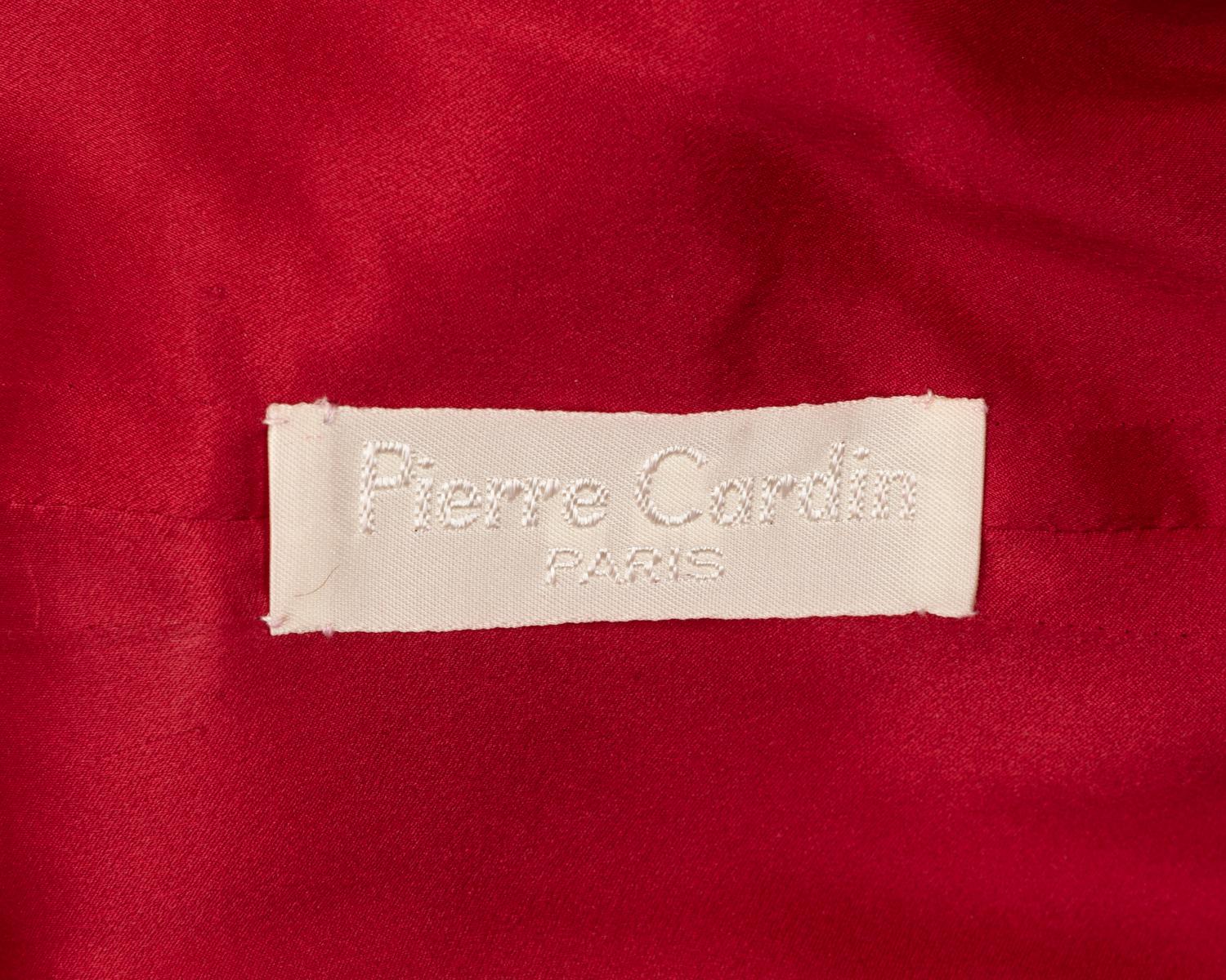 Pierre Cardin Haute Couture Tiered Flounce Lace Dress, 1987