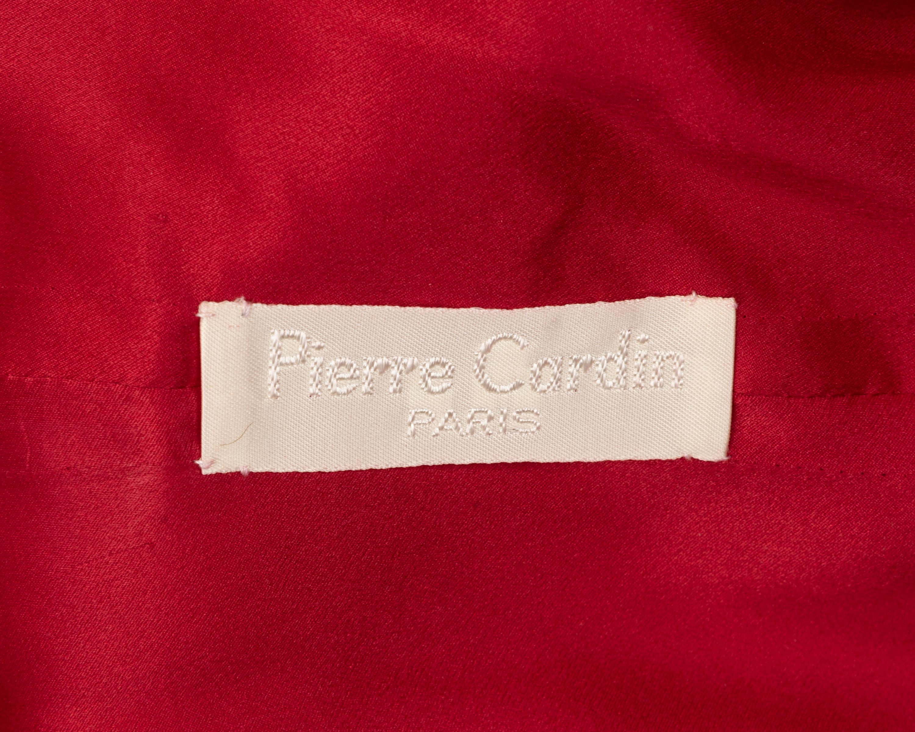 Pierre Cardin Haute Couture Tiered Flounce Lace Dress, 1987