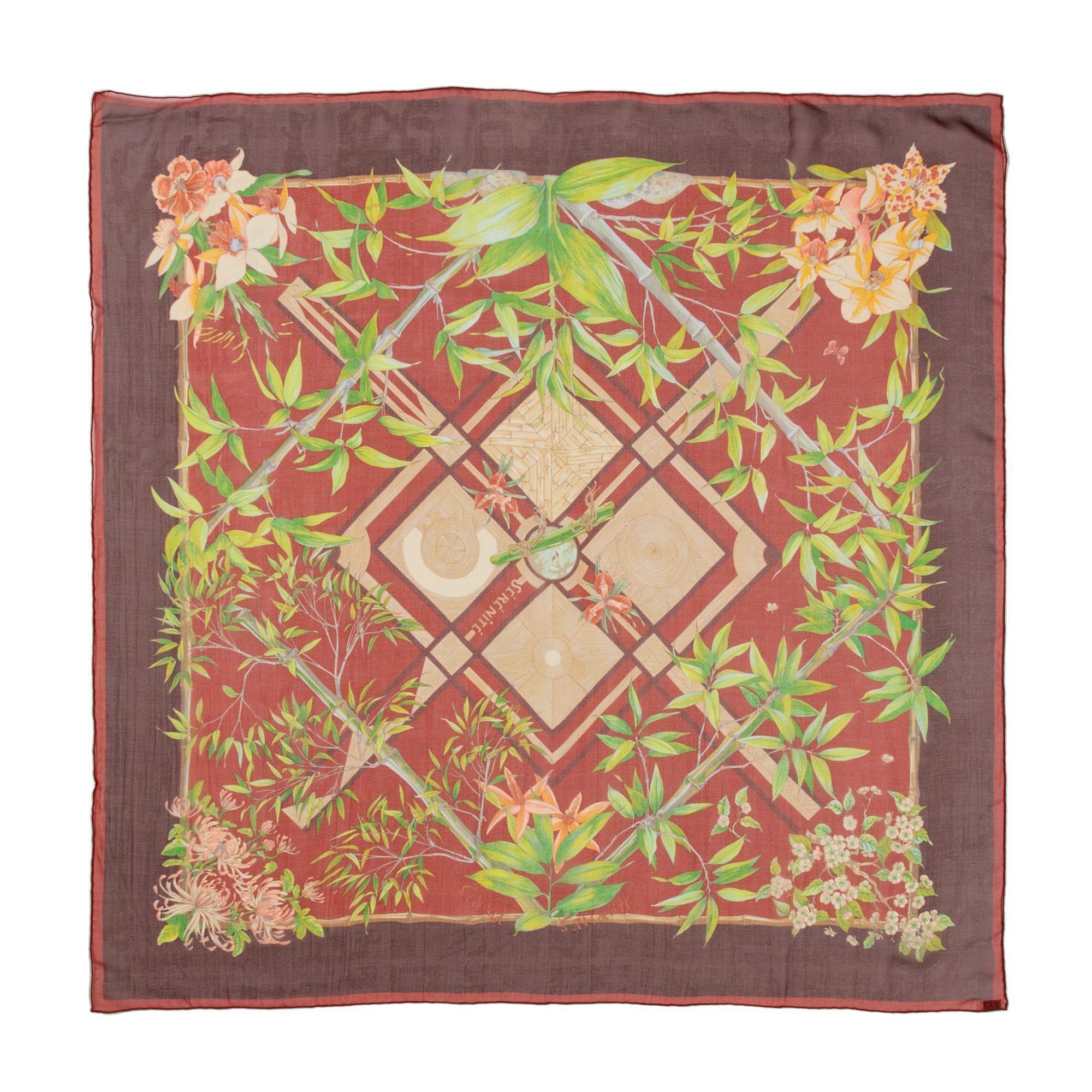 Three Hermès 90cm Silk Chiffon Scarves