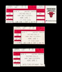 A Collection of 13 Chicago Bulls Michael Jordan Last Dance Era 1996-97 Regular Season and Playoff Tickets and Stubs