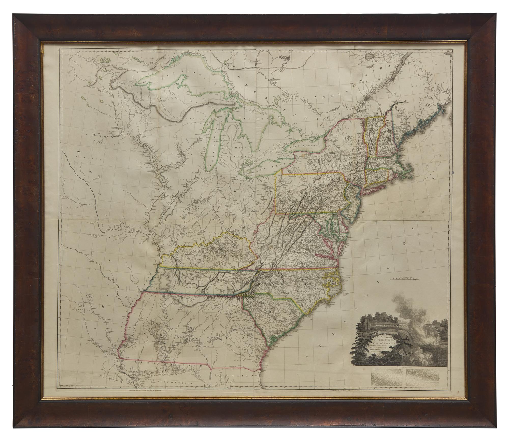 A Map of the United States of North America Drawn from a number of Critical Researches