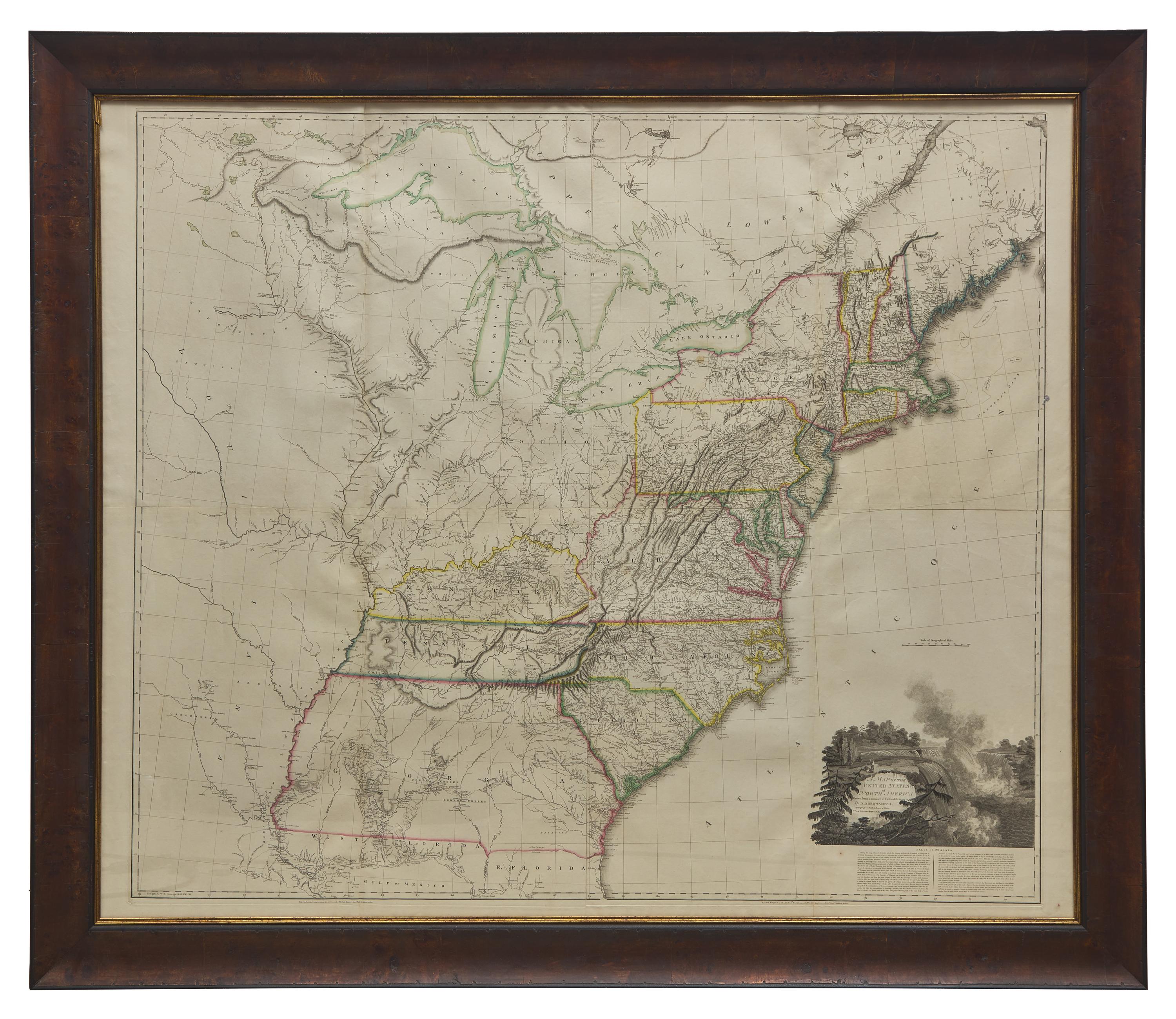 A Map of the United States of North America Drawn from a number of Critical Researches