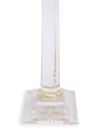 A Pair of Brass Mounted Cut Glass Columnar able Lamps