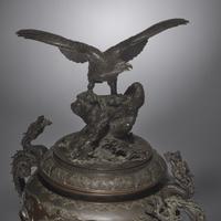 An Impressive and Very Large Japanese Patinated Bronze Koro, Meiji Period