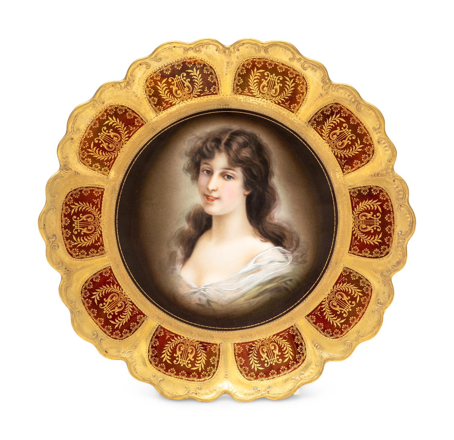 A Vienna Style Porcelain Cabinet Plate