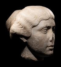 A Roman Marble Portrait Head of a Young Lady