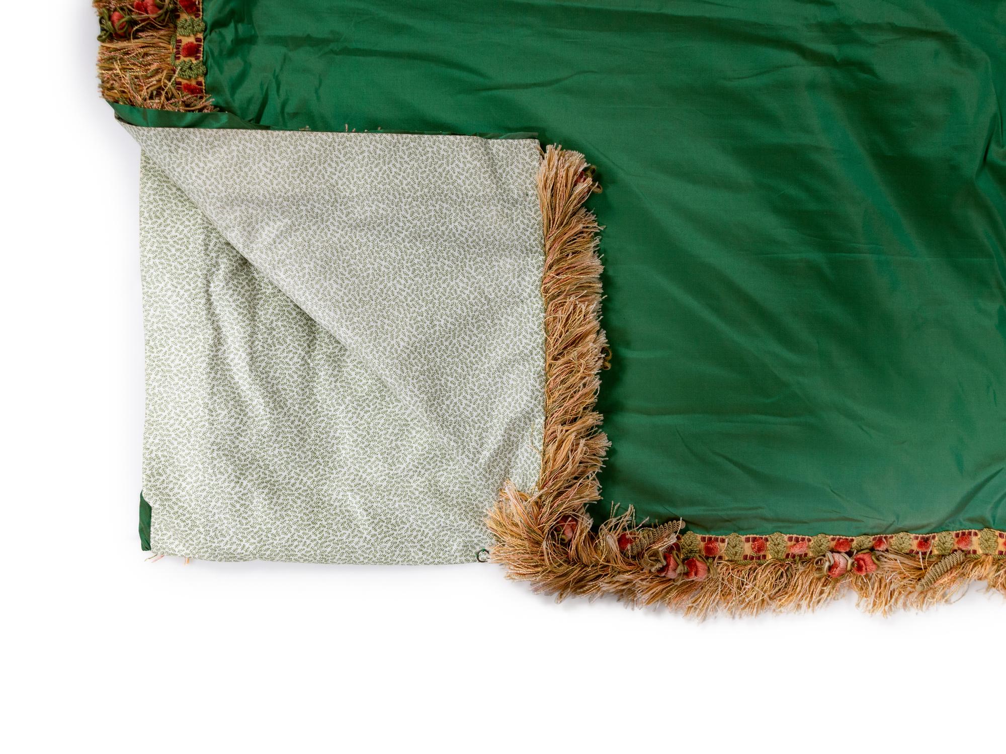 A Set of Eleven Green Drapes